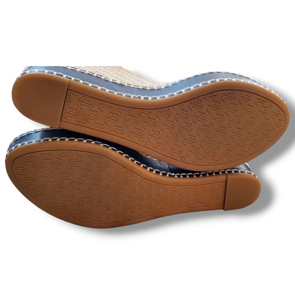 LAUREN Ralph LAUREN Hilarie Burnished Leather Espadrille - Picture 9 of 12